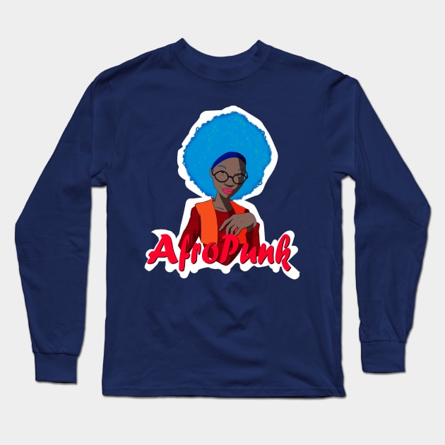 AfroPunk Bulma Long Sleeve T-Shirt by CrossedGFX